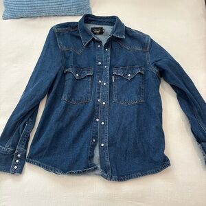 Deus Blue Denim Button-Up Shirt